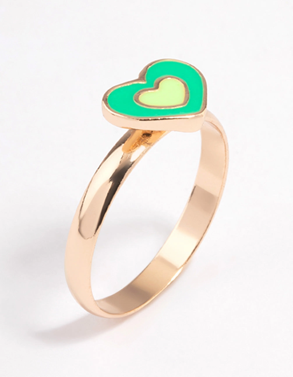 Stunning Piece Gold Layered Heart Ring