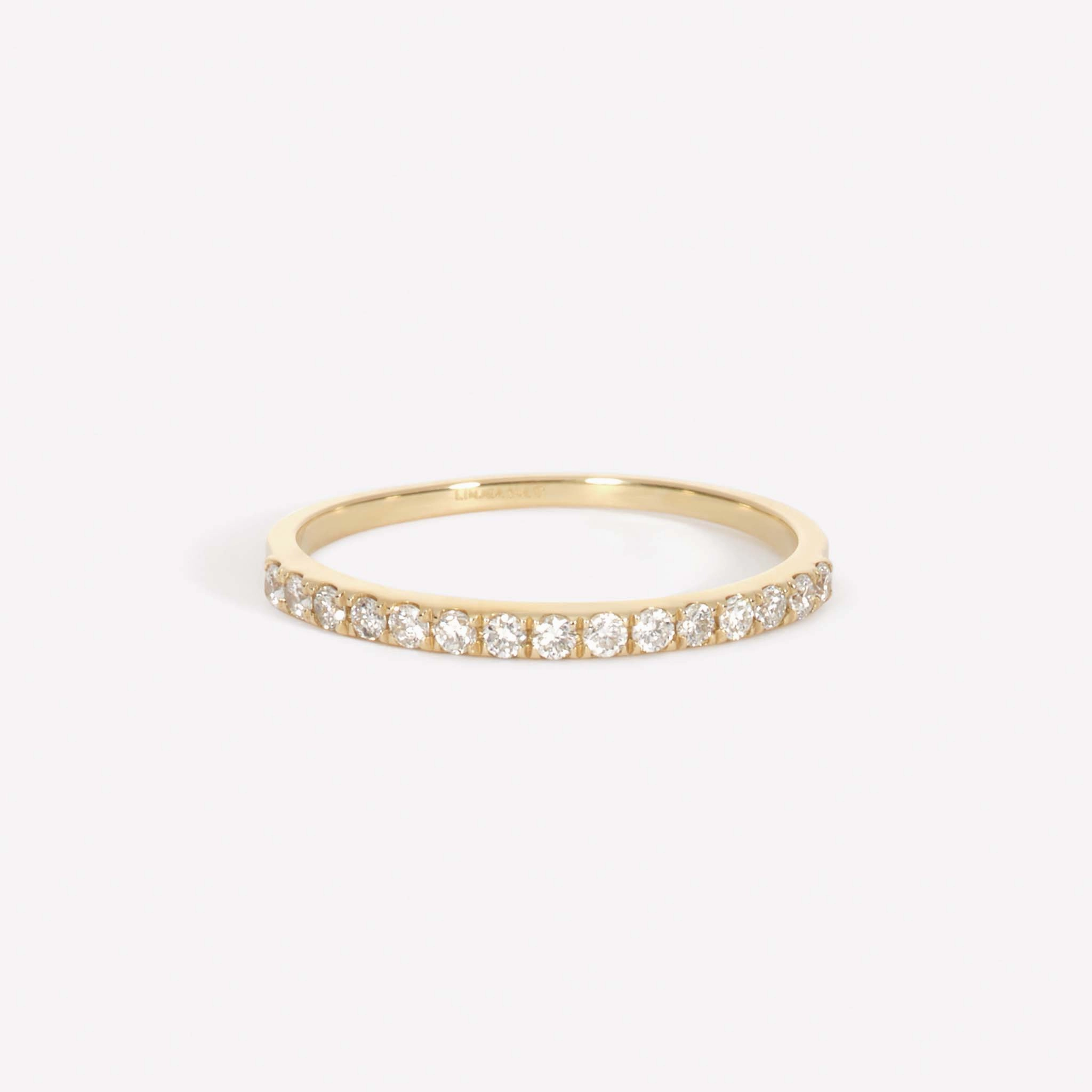 Diamond Half Eternity Ring 14k Gold - Annalise Strong Piece Minimalist Piece
