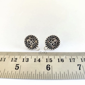 Silver earrings stud components metal earrings findings ESS63 Polished Adornment