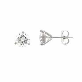 2.31cttw Round Diamond in Three Prong Martini Earrings Petite Jewelry Pretty Style