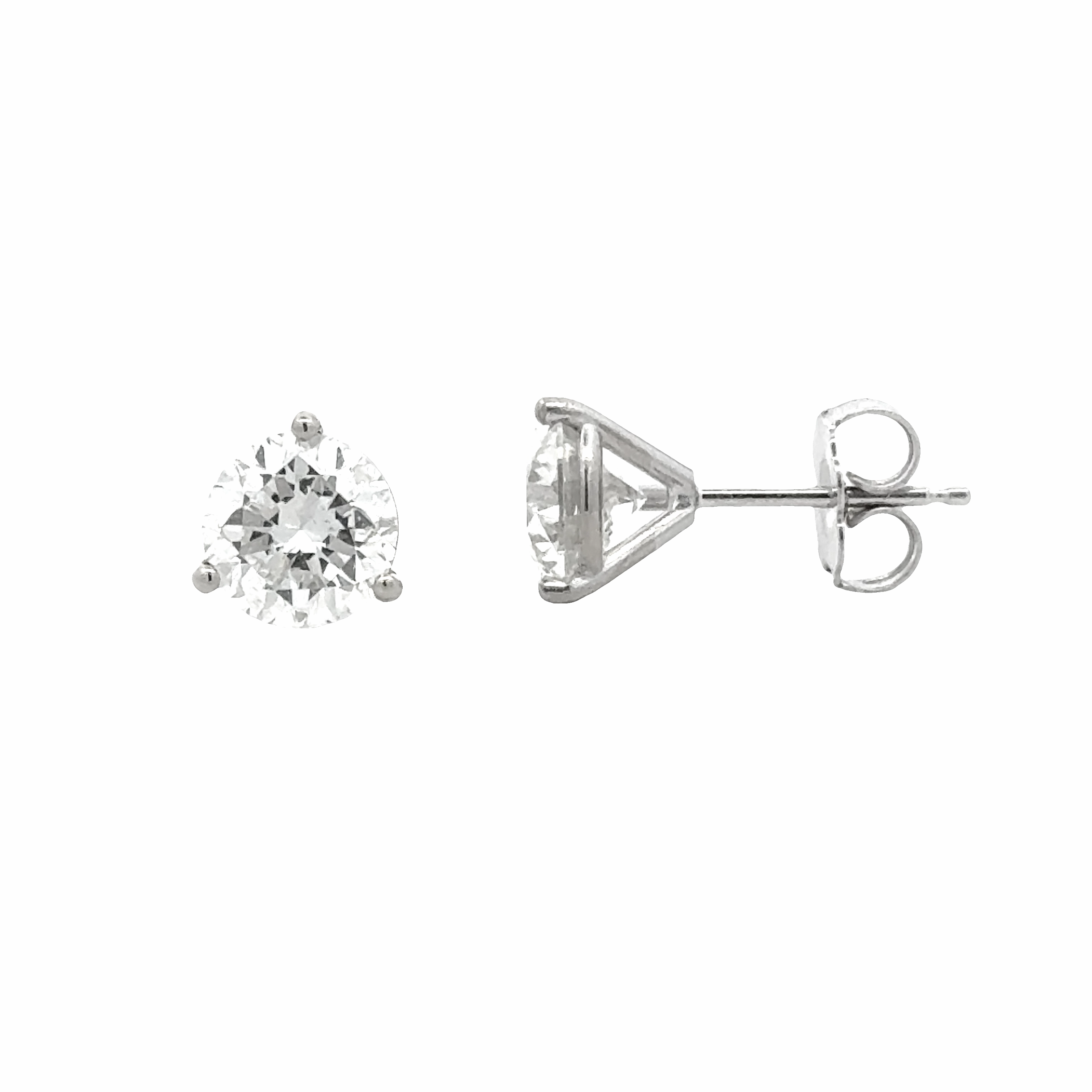 2.31cttw Round Diamond in Three Prong Martini Earrings Petite Jewelry Pretty Style
