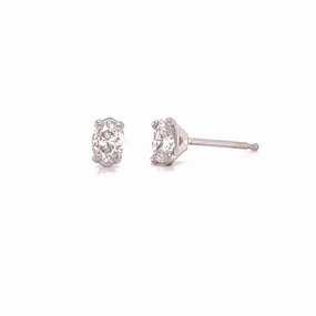 Radiant Choice High-Quality Item 0.45cttw Oval Diamonds in Basket Earrings