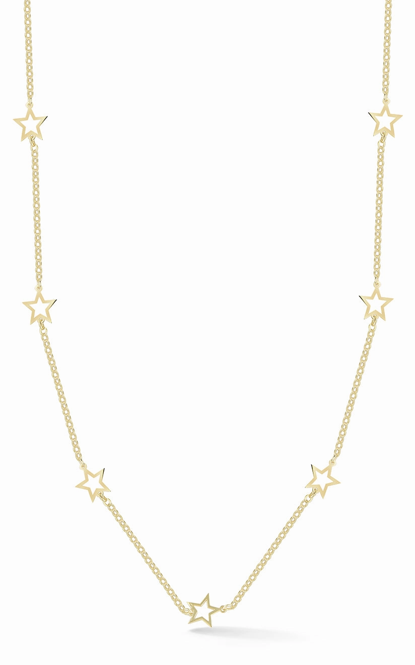 Star Choker Necklace Modern Detailing Glow Touch
