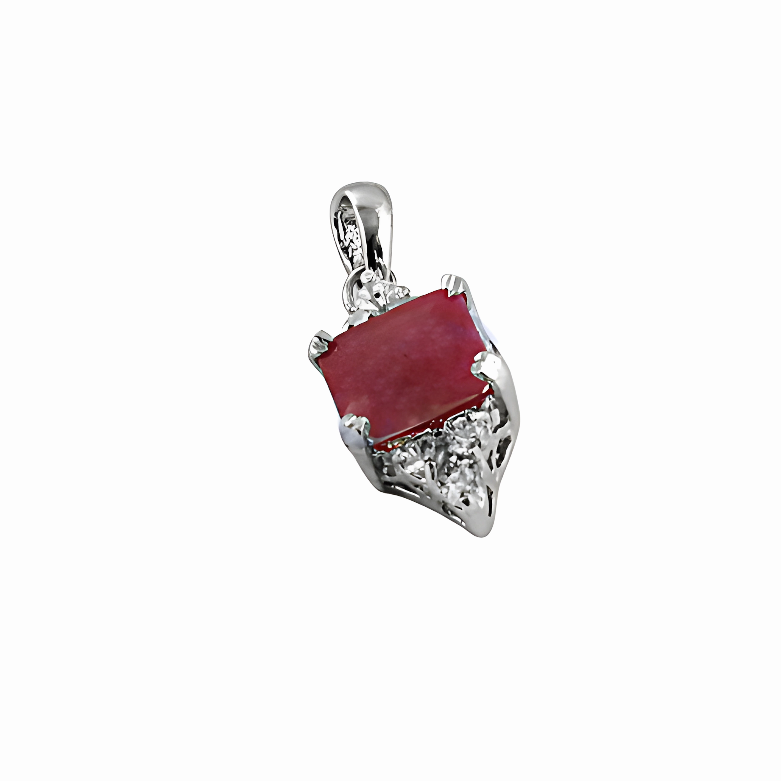Elegant Fashion Cubic Zirconia 925 Silver Pendant - Shop Now Polished Accent Private Adornment