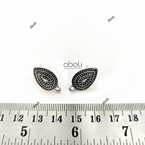Silver drop shaped earrings stud components metal earrings findings ESS79 High-Quality Choice