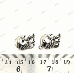 Silver earrings peacock stud components metal earrings findings ESS47 Lightweight Finish Modern Jewelry