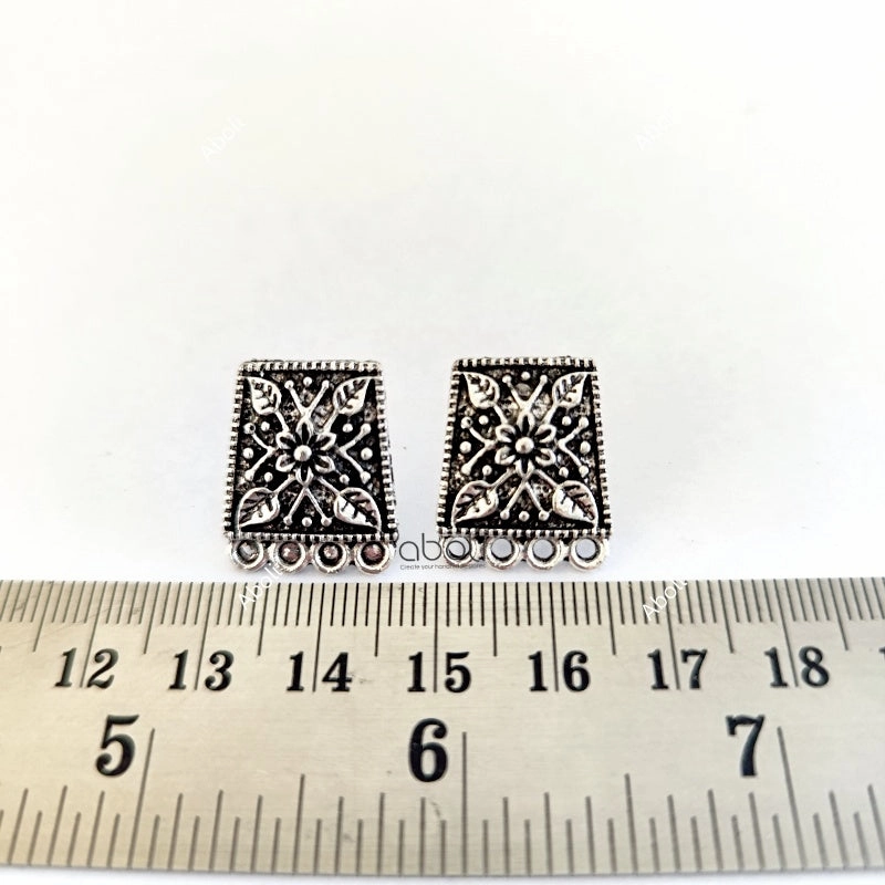 Magnificent Piece Lovely Trinket Silver earrings stud components floral stud metal earrings findings ESS64