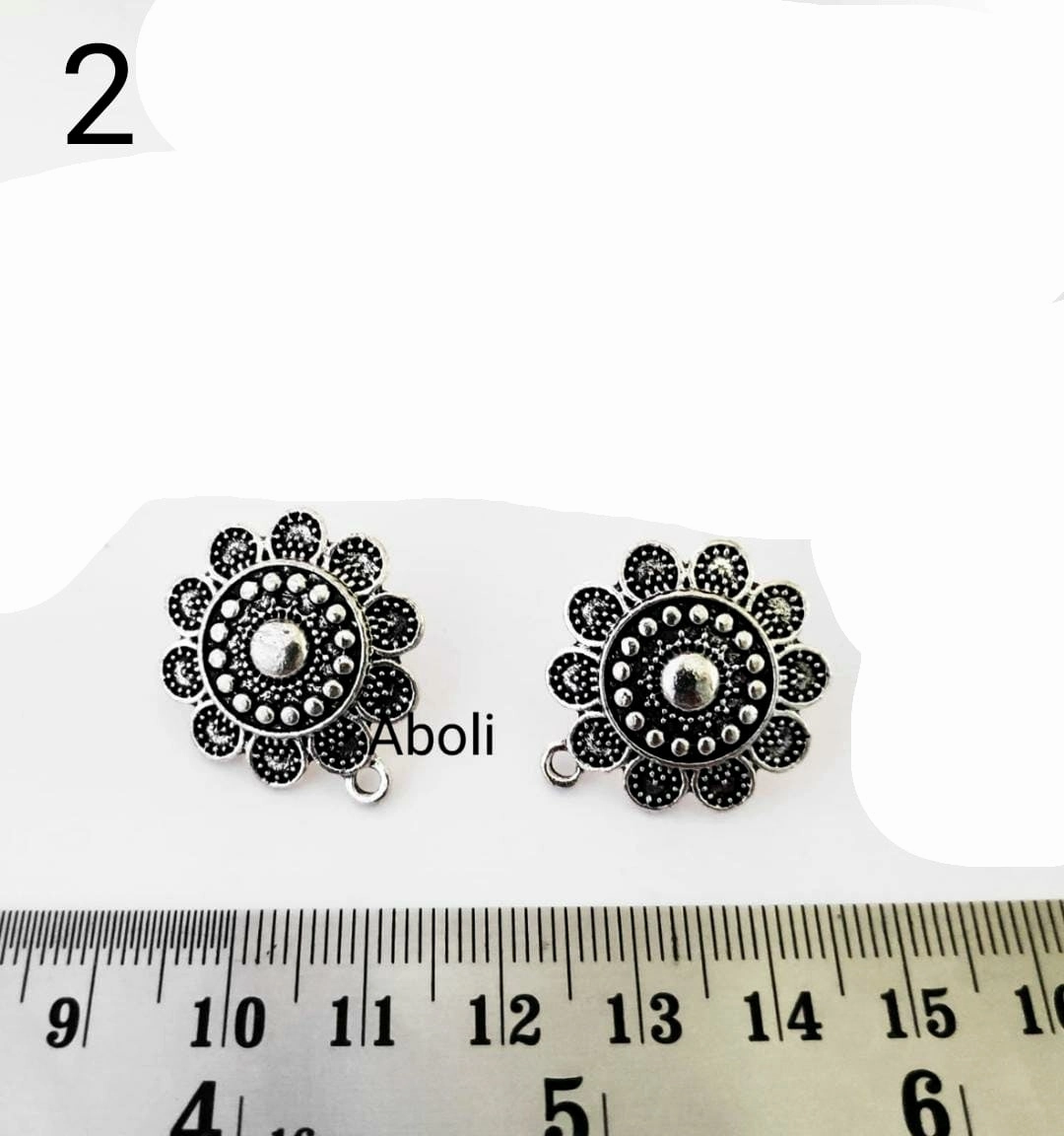 Silver earrings stud components metal earrings findings  ESS02 Lustrous Embellishment