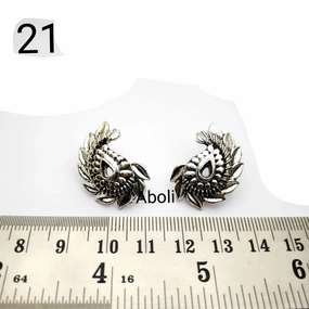 Silver earrings stud components metal earrings findings ESS21 Elegant adornment