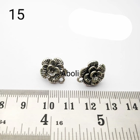 Sophisticated Look Silver flower stud earrings components metal earrings findings ESS15