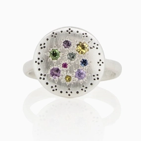 Fashionable Glow Vivid Glow Silver Lights Sapphire Ring - Sterling Silver   Sapphires
