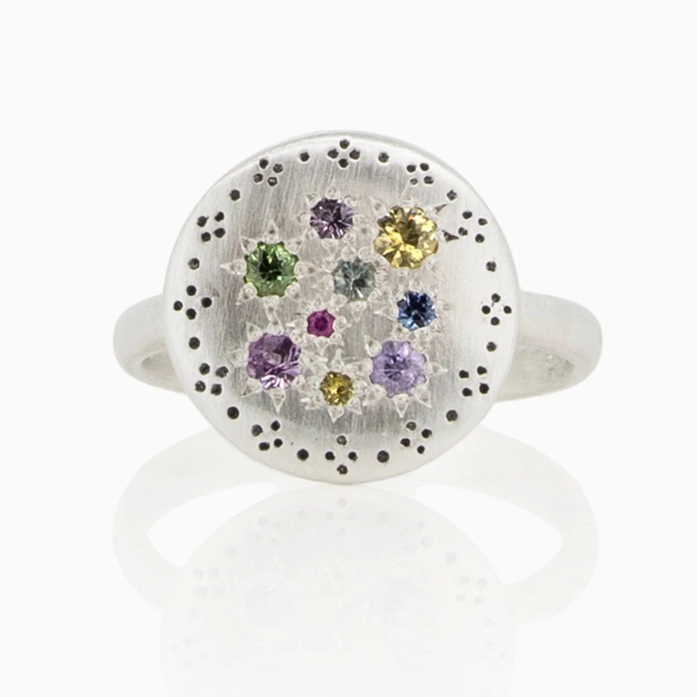 Fashionable Glow Vivid Glow Silver Lights Sapphire Ring - Sterling Silver   Sapphires