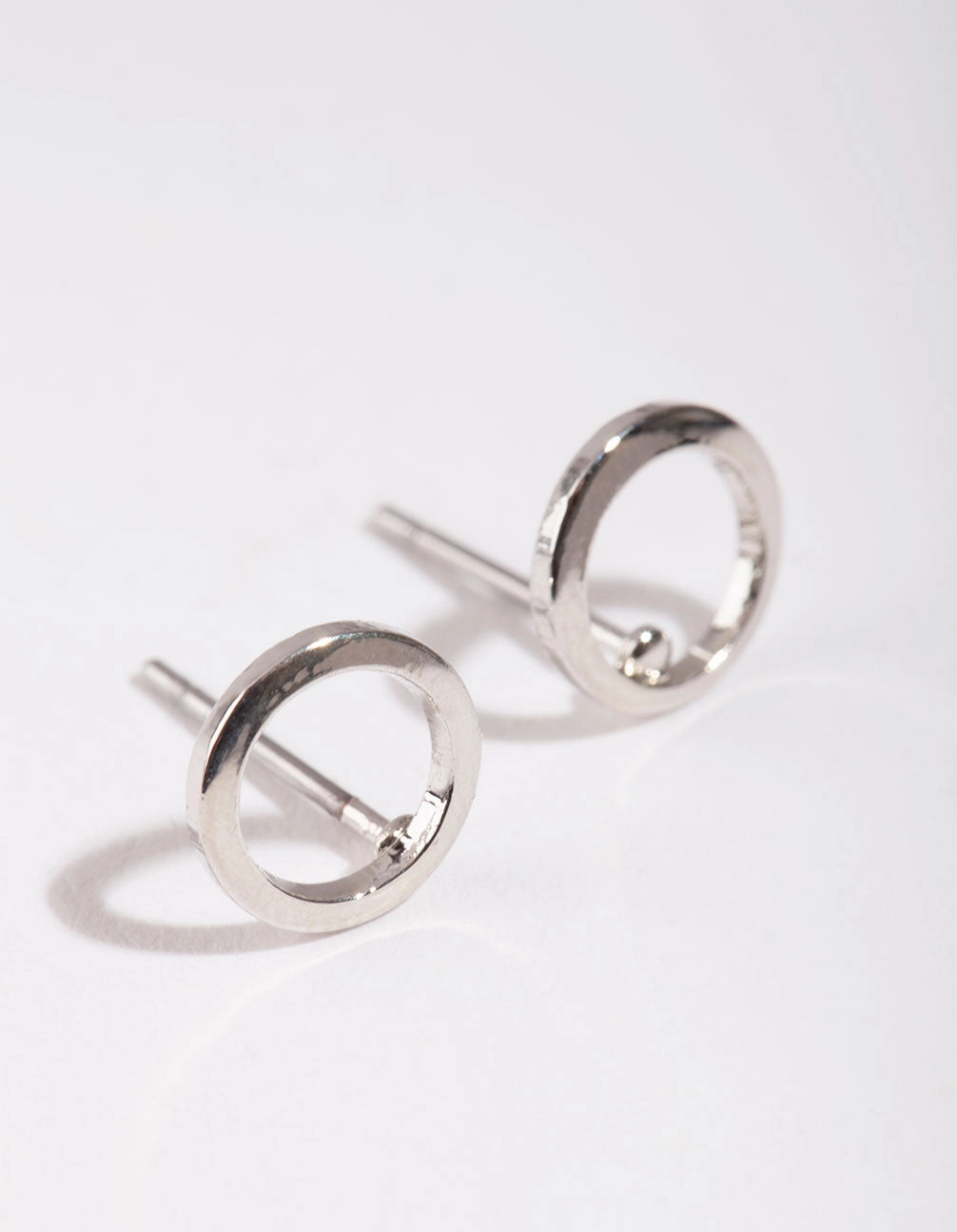 Luxury Gifts Silver Mini Open Circle Stud Earrings