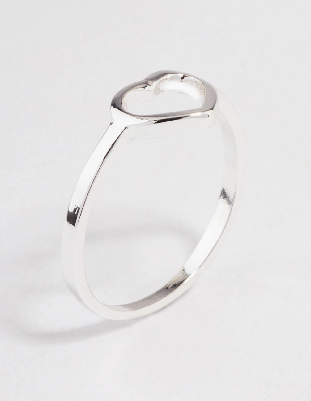 Silver Open Heart Ring Chic Accent