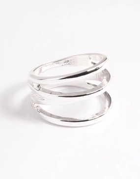 Casual Pair Romantic Occasion Silver Plated Three in One Ring