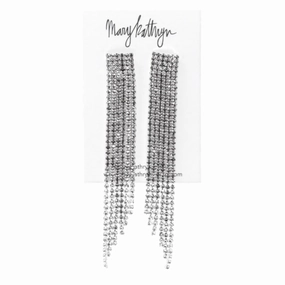 Silver Sparkly Threader Earrings Sparkling Style