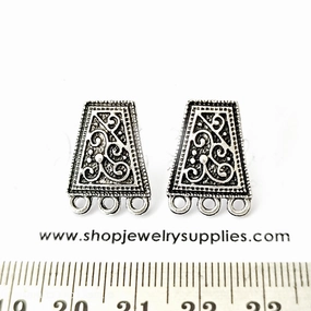 Silver stud earring components metal earrings findings ESS99 Modern Style