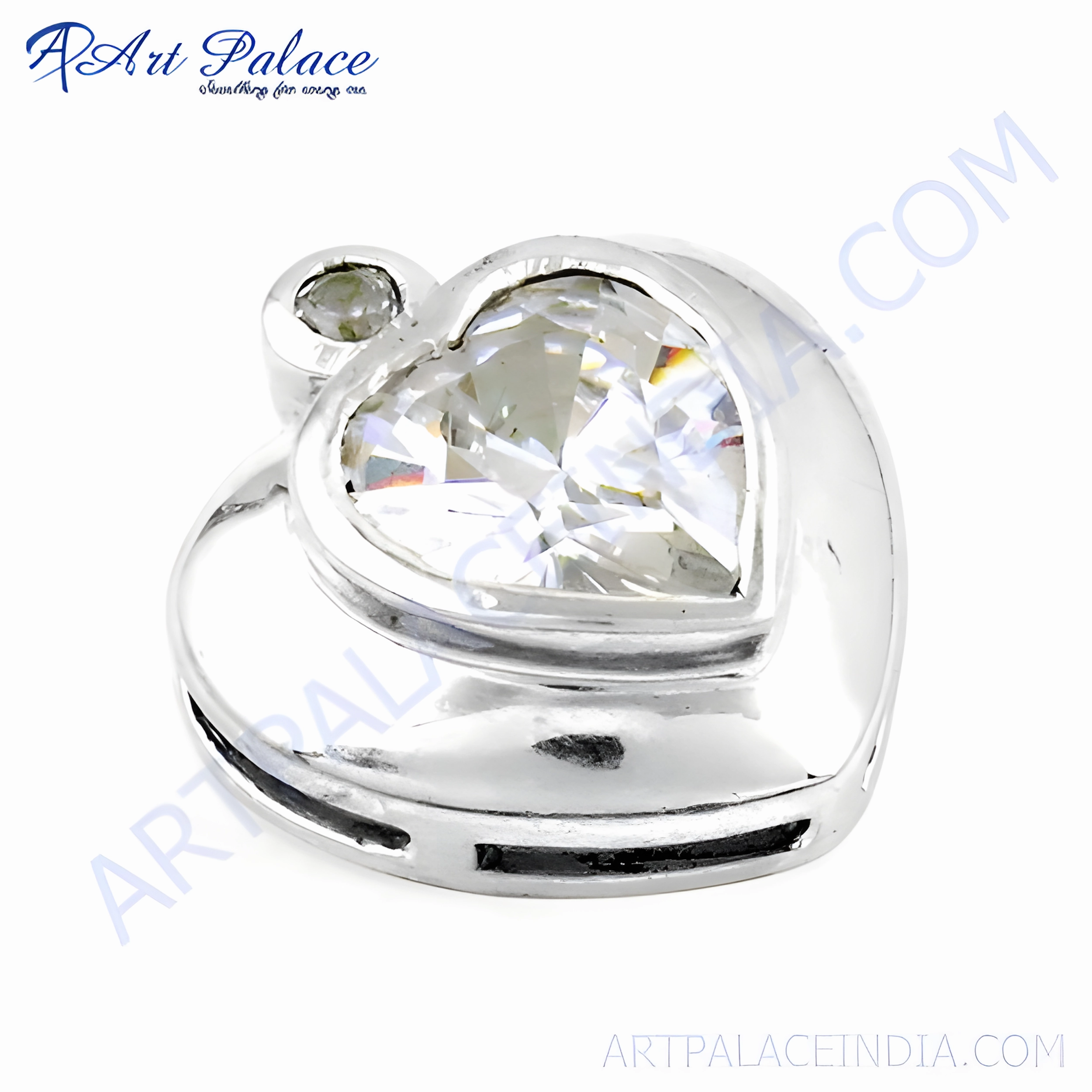 Trend Mood Stunning CZ Silver Pendant in Lovely Heart Style - Perfect Gift