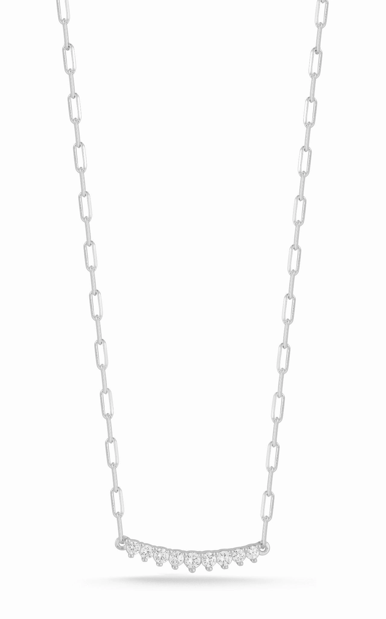 Modern Twist Small Curved Bar Necklace