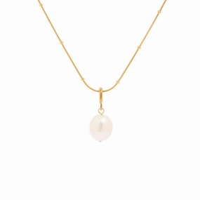 Single Pearl Round Beads Necklace Fashion Jewelry Indicating Jewelry