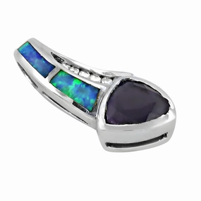 Romantic Vibe Great Adornment Handcrafted Indian 925 Sterling Silver Jewelry with Zirconia Inlay and Amethyst Gemstone