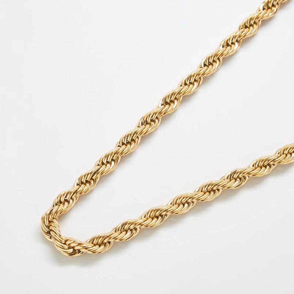 Gold Chunky Rope Chain Necklace Thoughtful Adornment