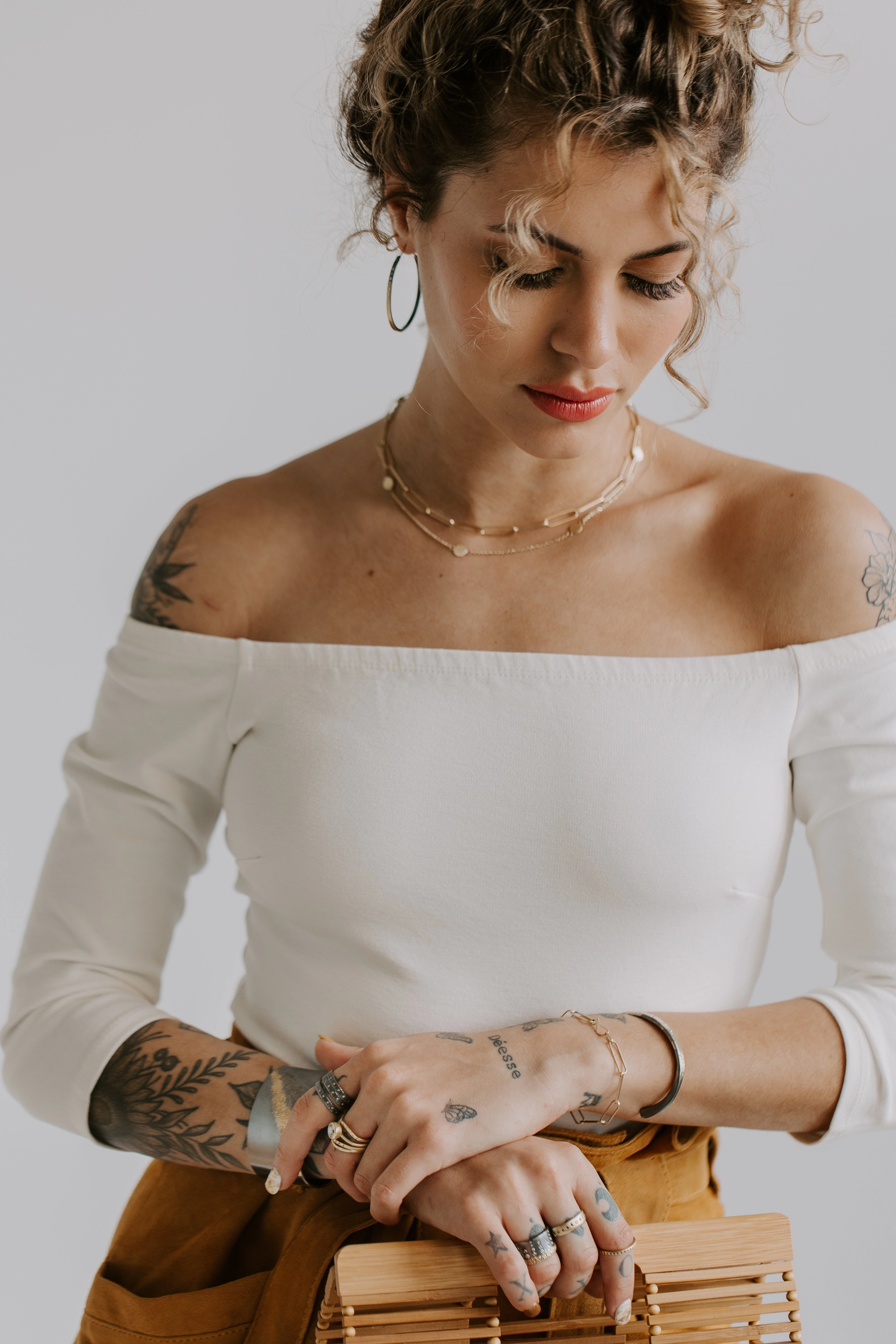 Precious Stones Slice Cuff - 22ky   Oxidized Silver