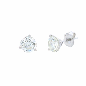 Substantial Jewelry Simple Choice 1.6cttw Round Diamonds in Three Prong Martini Earrings