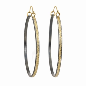 Chelsea Hoops - Large - 22k/18k Gold   Oxidized Silver Urban Mood Spark Moment