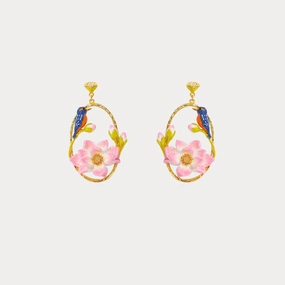 Hoop Lotus Kingfisher Earrings Lifestyle Match