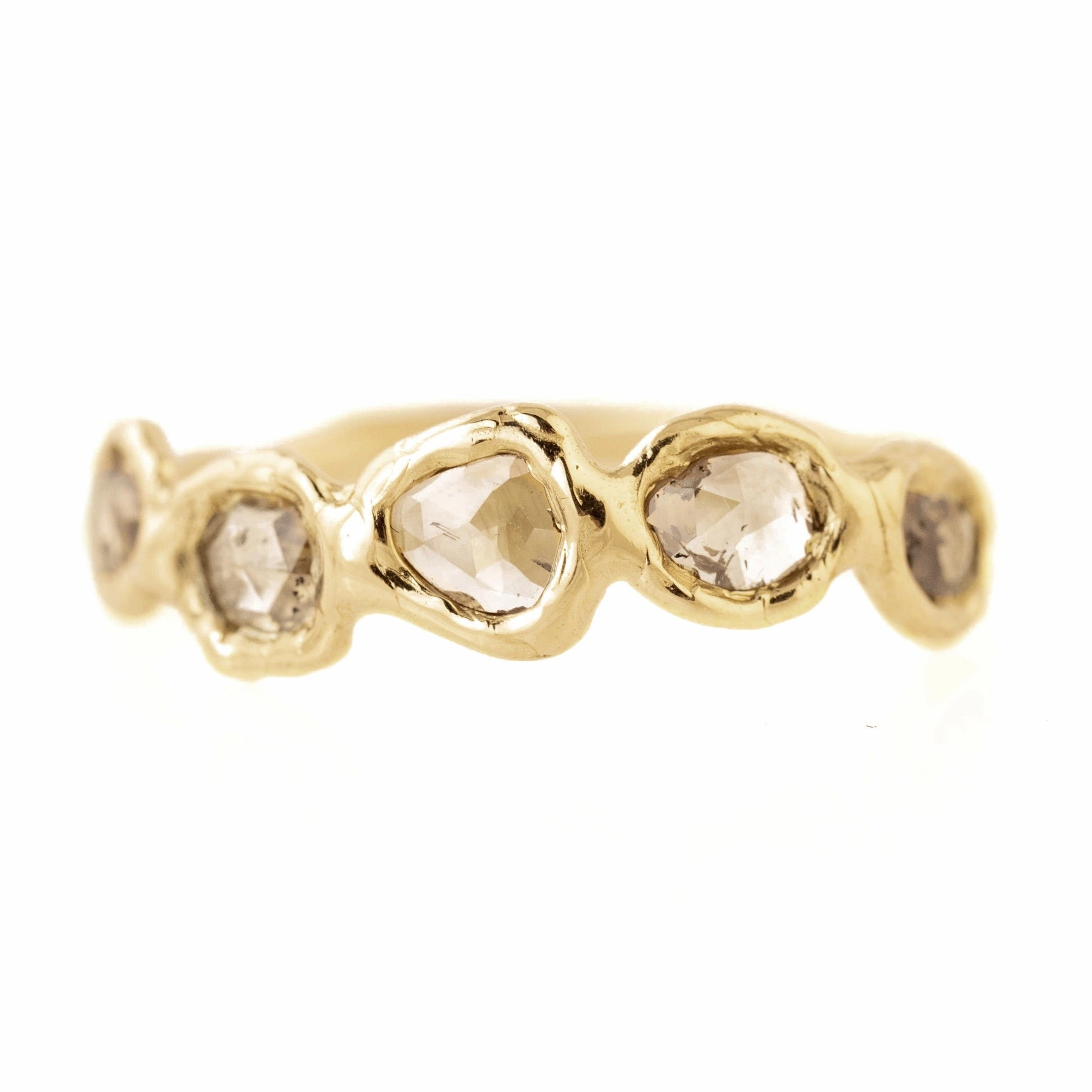 Mirage Path Ring Dainty Edge Vibrant Finish