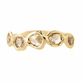 Mirage Path Ring Dainty Edge Vibrant Finish