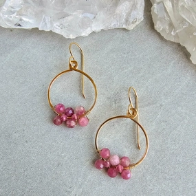 Fusion Form Truly Earrings Small - 14k Gold-Fill   Pink Tourmaline