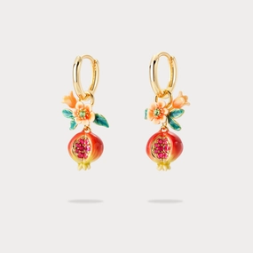 Pomegranate Flower Earrings Breezy Look Classic Choice