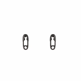 Modern Radiance Solid Black Safety Pin Earrings