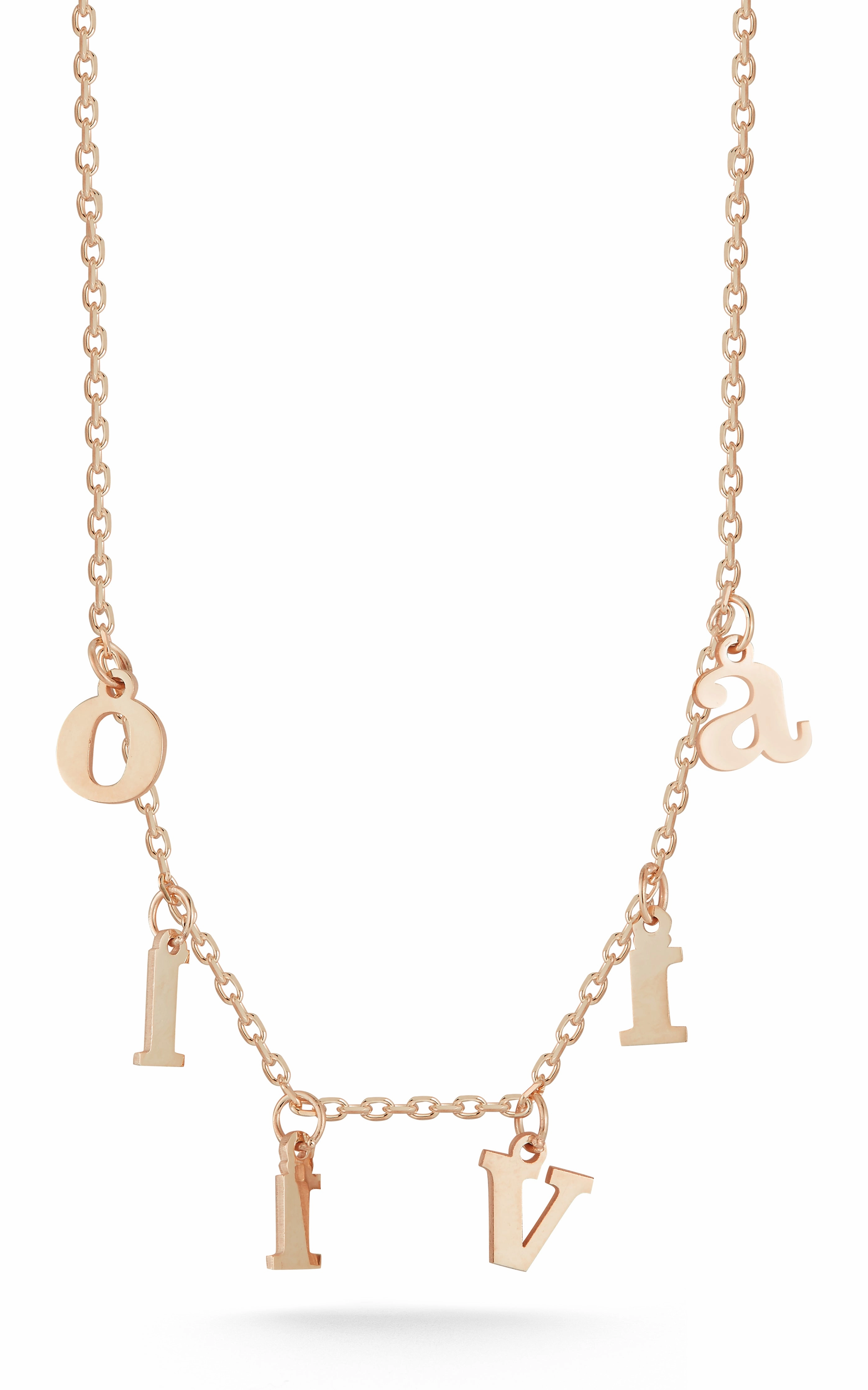 Solid Block Name Necklace Charming Radiance