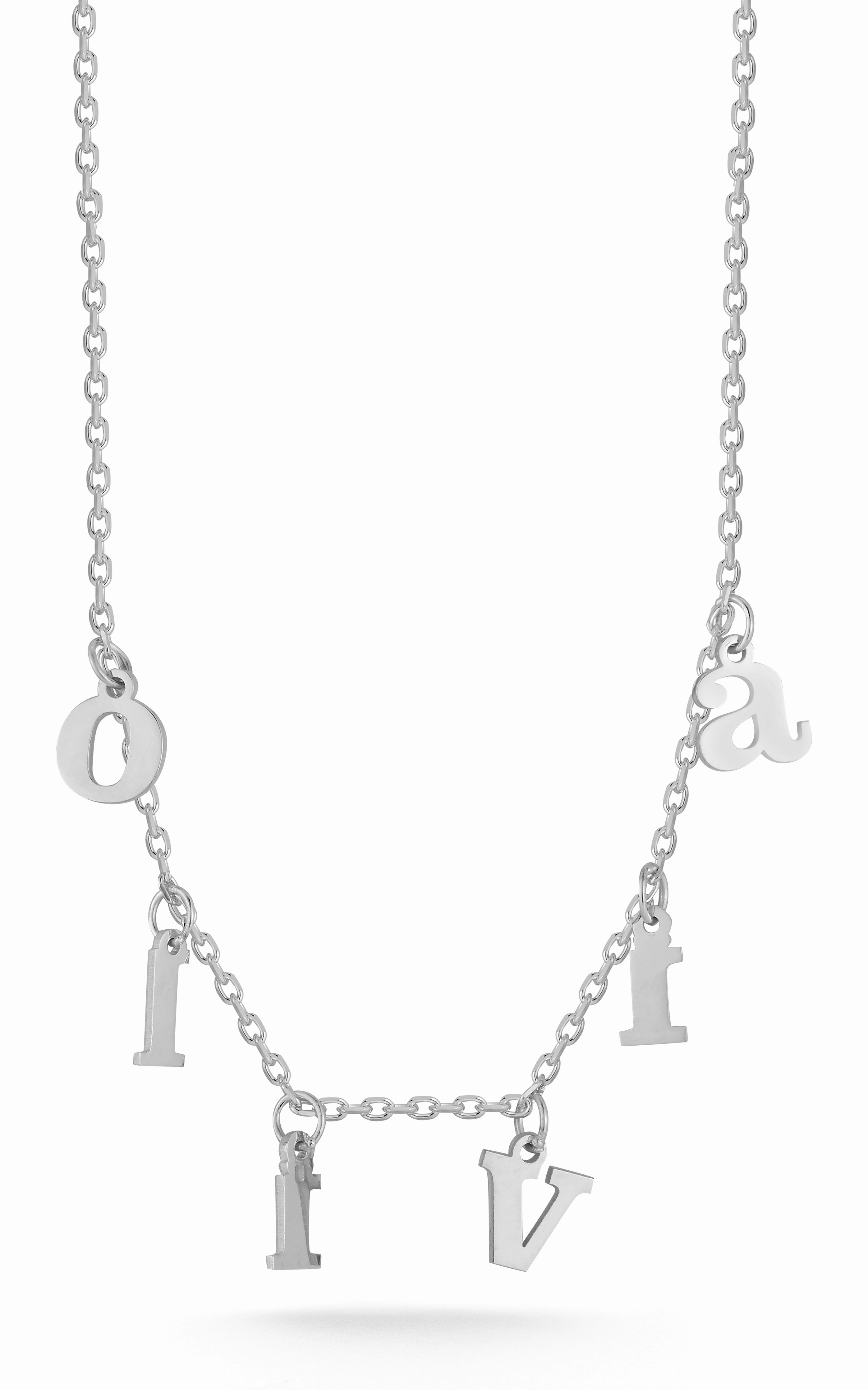 Solid Block Name Necklace Custom Accessories