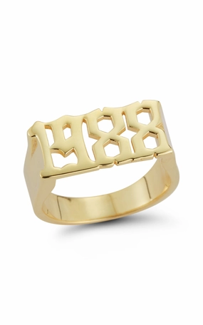 Bold Moment Fashionable Look Solid Year Ring