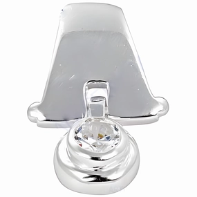 For Faith Weekend Brunch Elegant Pure Style Cubic Zirconia Silver Pendant - Faceted CZ Gemstone Jewelry