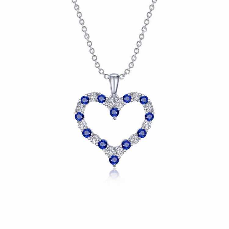 Adventure Style Fancy Lab-Grown Sapphire Heart Pendant Necklace