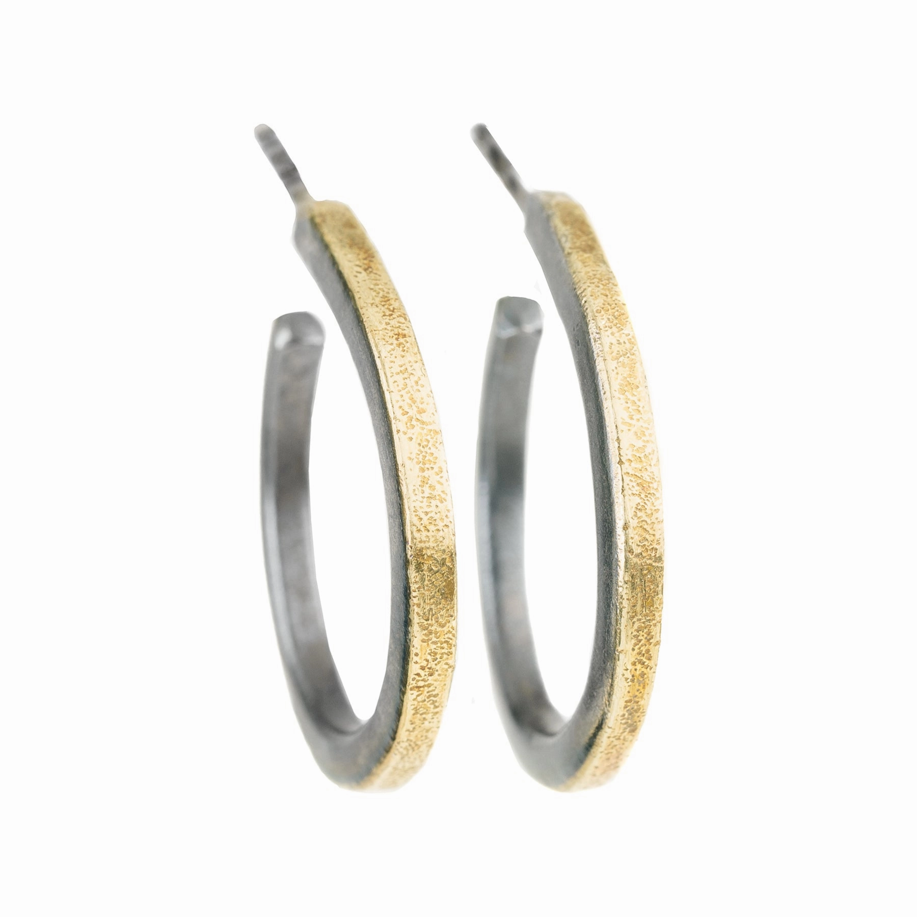 Chic Spark Luxurious Style Black and Gold Mini Hoops