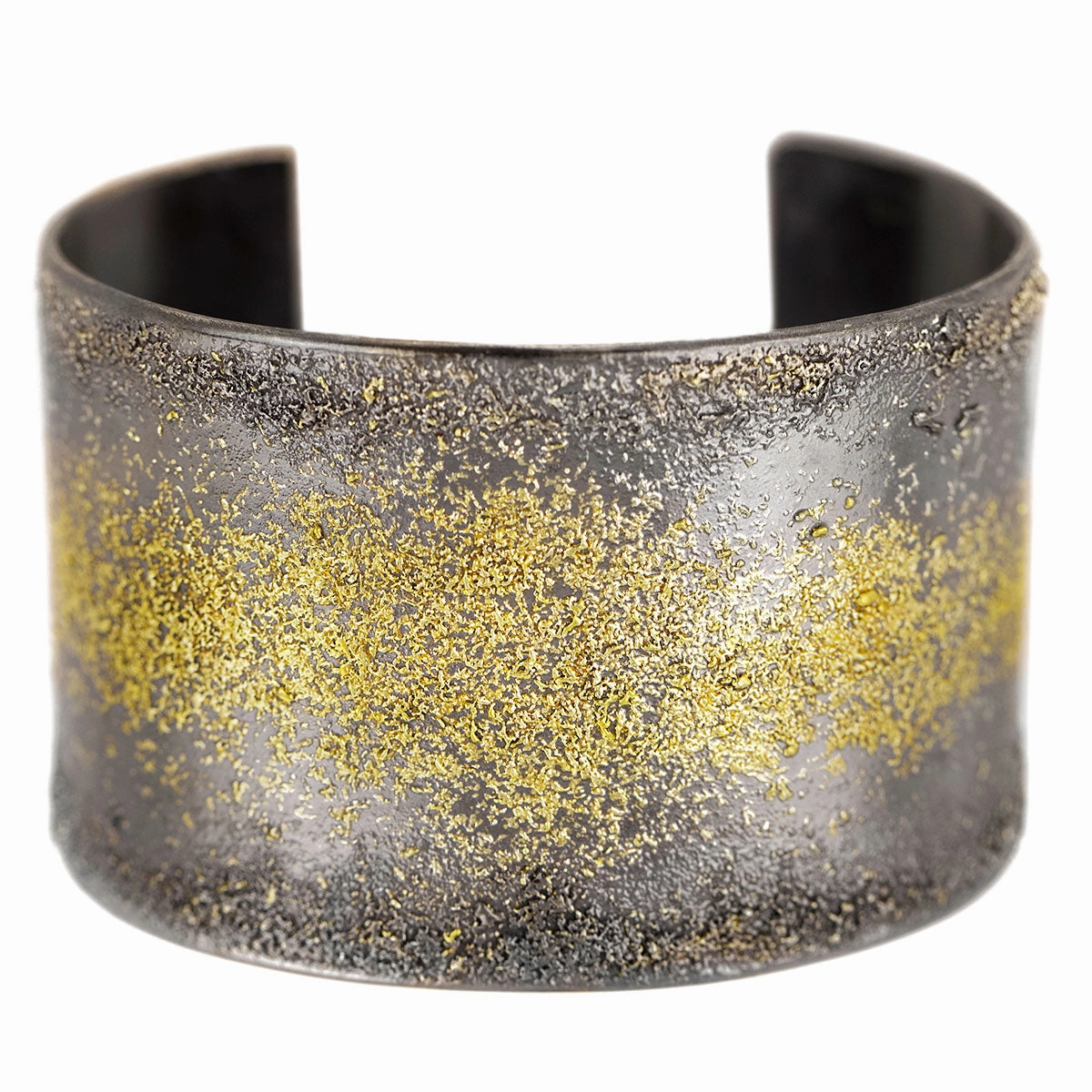 Starry Night Cuff - 22k Gold Fused with Oxidized Silver Warm Light Understated Elegance