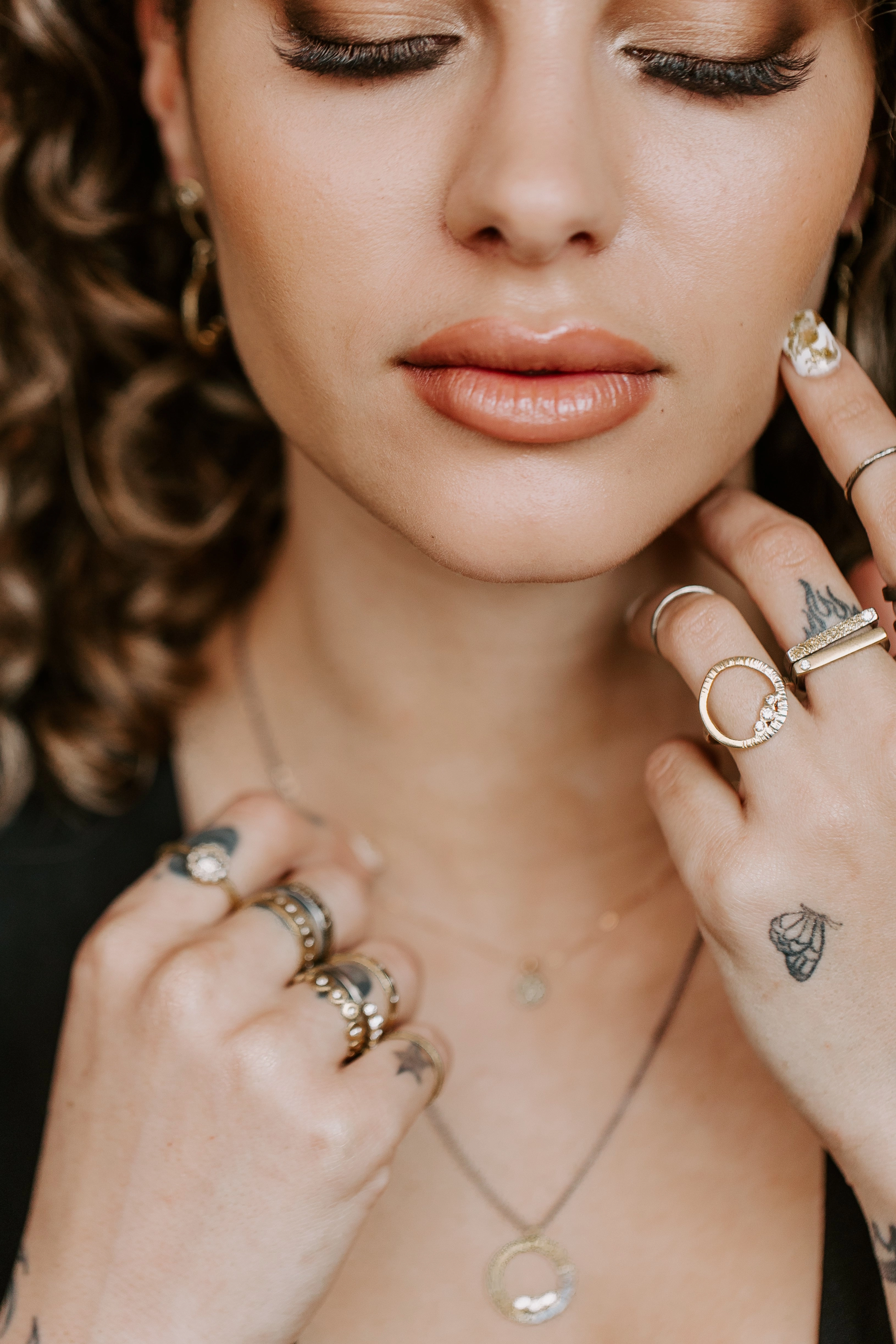 Vibrant Jewelry Craftwork Minimal accessory Turning Aspen Ring- 18ky Gold, 14kpw Gold, Oxidized Silver   Reclaimed Diamonds