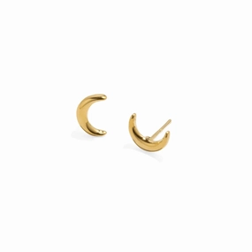 Mini Crescent Moon Studs Cute Embellishment
