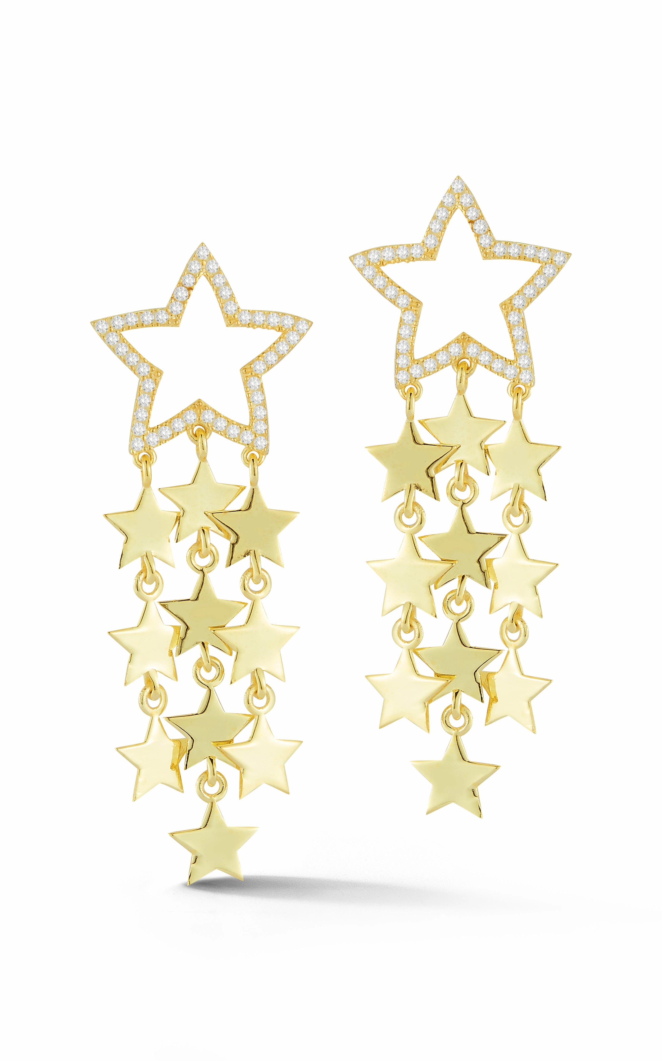Radiant Jewelry Look Gleaming Highlight Star Drop Statement Earring