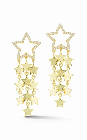 Radiant Jewelry Look Gleaming Highlight Star Drop Statement Earring