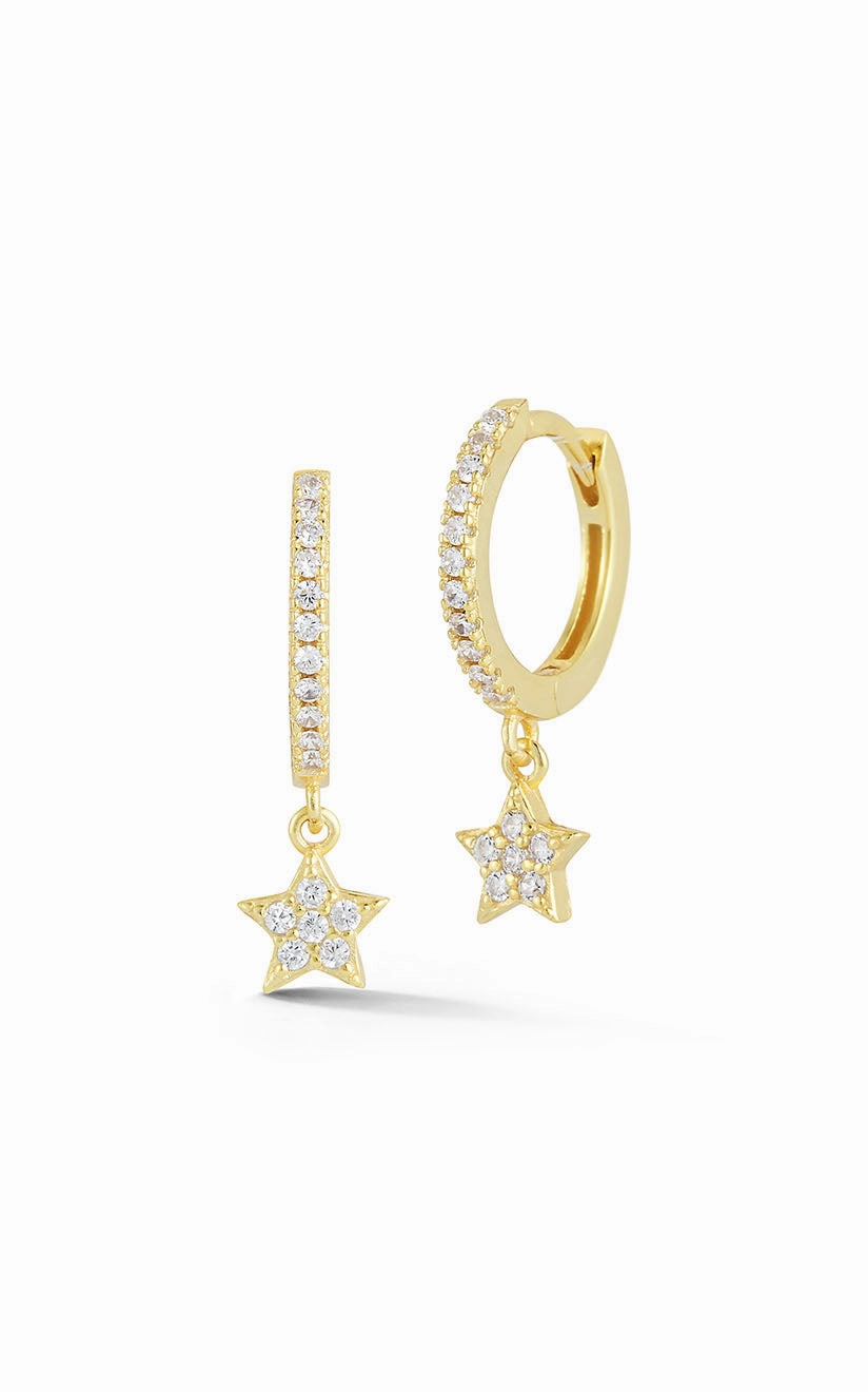 Star Huggie Earring Premium Charm