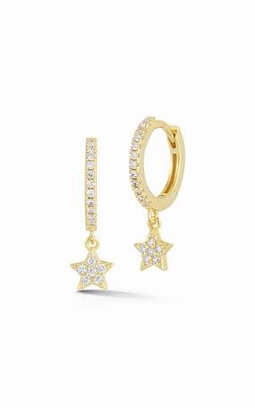 Star Huggie Earring Premium Charm