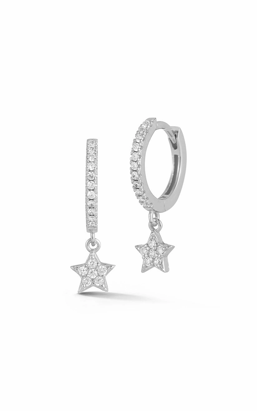 Star Huggie Earring Delicate Form