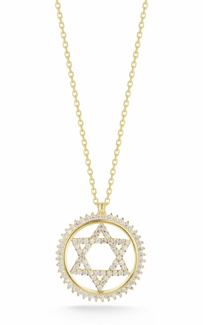 Runway Inspired Star Of David Necklace